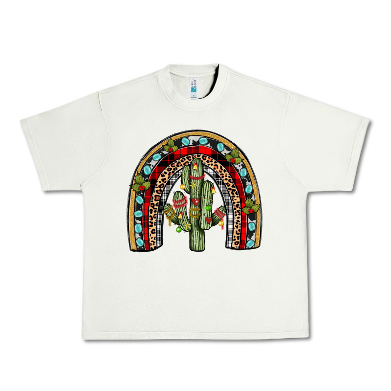 Christmas Cactus Rainbow Urban Heavy Tee by JahusDesignShop | Teevron