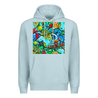 Blue Mist boy child coffee cup and teddy bear with thunderbolts and camouflage s Premium Hoodie - BundleAndBundleShop