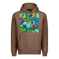 Chestnut boy child coffee cup and teddy bear with thunderbolts and camouflage s Premium Hoodie - BundleAndBundleShop