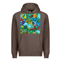 Coffee boy child coffee cup and teddy bear with thunderbolts and camouflage s Premium Hoodie - BundleAndBundleShop