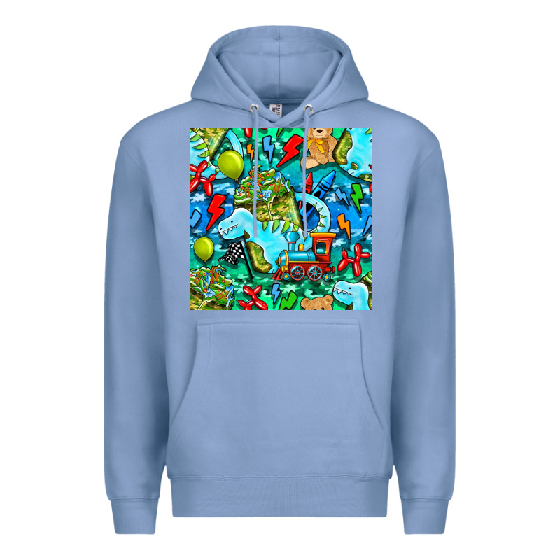 Boy Child Coffee Cup And Teddy Bear With Thunderbolts And Camouflage S Premium Hoodie by BundleAndBundleShop | Teevron
