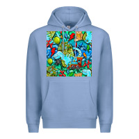 Colony Blue boy child coffee cup and teddy bear with thunderbolts and camouflage s Premium Hoodie - BundleAndBundleShop