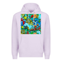 Lilac boy child coffee cup and teddy bear with thunderbolts and camouflage s Premium Hoodie - BundleAndBundleShop