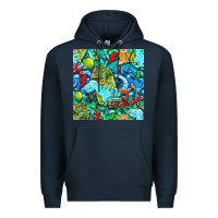 Navy boy child coffee cup and teddy bear with thunderbolts and camouflage s Premium Hoodie - BundleAndBundleShop