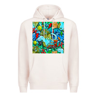 Pale Pink boy child coffee cup and teddy bear with thunderbolts and camouflage s Premium Hoodie - BundleAndBundleShop