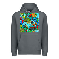 Rock boy child coffee cup and teddy bear with thunderbolts and camouflage s Premium Hoodie - BundleAndBundleShop