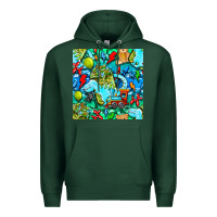 Sports Green boy child coffee cup and teddy bear with thunderbolts and camouflage s Premium Hoodie - BundleAndBundleShop