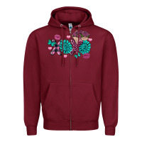 Burgundy Xoxo Valentine's Day Turquoise Gem Zipper Hoodie - FaDigitalArtStudio