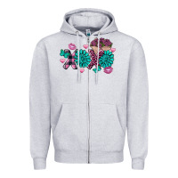 Heather Grey Xoxo Valentine's Day Turquoise Gem Zipper Hoodie - FaDigitalArtStudio