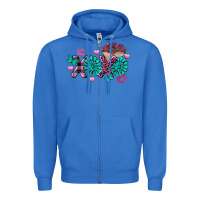 True Royal Xoxo Valentine's Day Turquoise Gem Zipper Hoodie - FaDigitalArtStudio