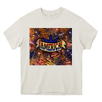 Cream tiger america Heavy Core Tee - NancyCooperArtShop