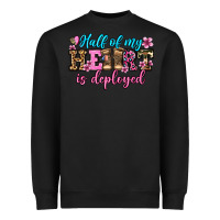 Black half of my haert is deployed olivia Heavyweight Sweatshirt - OliviaCreatesArt