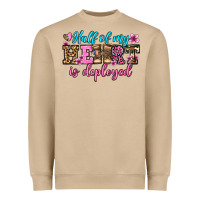 Half Of My Haert Is Deployed Olivia Heavyweight Sweatshirt | Teevron