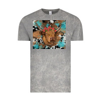 Cloud Rock western roses cow Vintage Tee - RanaPortraitStore