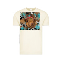 Vintage Arctic western roses cow Vintage Tee - RanaPortraitStore