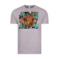Vintage Zinc western roses cow Vintage Tee - RanaPortraitStore
