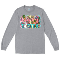 Heather Grey Happy Easter Day Long Sleeve Tee - HowdyJamesFarm