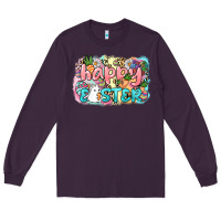 Plum Happy Easter Day Long Sleeve Tee - HowdyJamesFarm