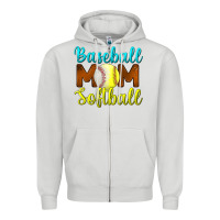 Dove Grey baseball mom softball Zipper Hoodie - BundleAndBundleShop