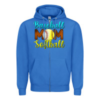 True Royal baseball mom softball Zipper Hoodie - BundleAndBundleShop