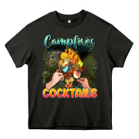 Asphalt campfirescocktails Heavy Core Tee - NancyCooperArtShop