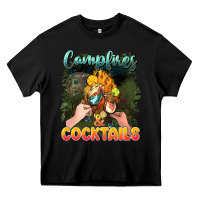 Black campfirescocktails Heavy Core Tee - NancyCooperArtShop