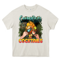 Cream campfirescocktails Heavy Core Tee - NancyCooperArtShop