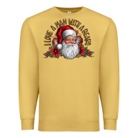 Antique Gold i love a man with beard Premium Sweatshirt - CowhideDigitalArt