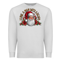 Dove Grey i love a man with beard Premium Sweatshirt - CowhideDigitalArt