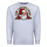 Heather Grey i love a man with beard Premium Sweatshirt - CowhideDigitalArt