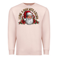 I Love A Man With Beard Premium Sweatshirt | Teevron