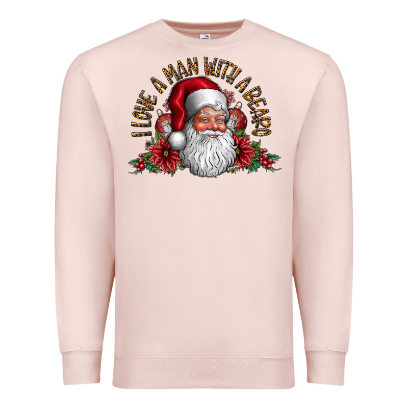I Love A Man With Beard Premium Sweatshirt by CowhideDigitalArt | Teevron