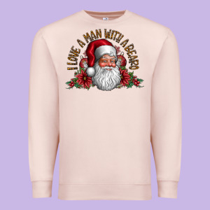 I Love A Man With Beard Premium Sweatshirt Designed By Cowhidedigitalart