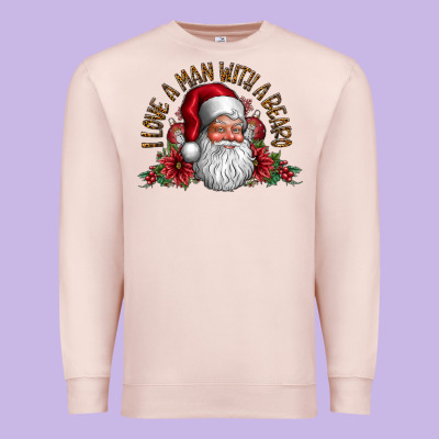 I Love A Man With Beard Premium Sweatshirt Designed By Cowhidedigitalart