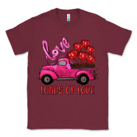 Burgundy valentine's day loads of love turck with balloons Classic Tee - RanaPortraitStore