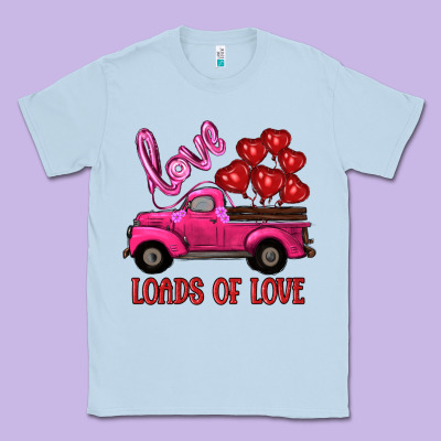 Valentine's Day Loads Of Love Turck With Balloons Classic Tee Designed By Ranaportraitstore