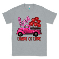 Heather Grey valentine's day loads of love turck with balloons Classic Tee - RanaPortraitStore