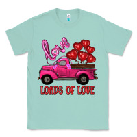 Seafoam valentine's day loads of love turck with balloons Classic Tee - RanaPortraitStore