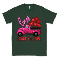 Sports Green valentine's day loads of love turck with balloons Classic Tee - RanaPortraitStore