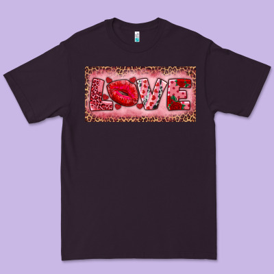 Pink Love Kiss Valentine's Day Premium Tee Designed By Ranaportraitstore