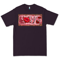 Plum Pink Love Kiss Valentine's Day Premium Tee - RanaPortraitStore