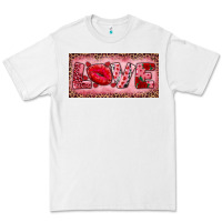 White Pink Love Kiss Valentine's Day Premium Tee - RanaPortraitStore