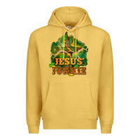 Antique Gold Jesus junkie St. Patricks Day Premium Hoodie - FaDigitalArtStudio