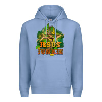 Colony Blue Jesus junkie St. Patricks Day Premium Hoodie - FaDigitalArtStudio