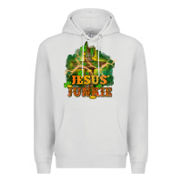 Dove Grey Jesus junkie St. Patricks Day Premium Hoodie - FaDigitalArtStudio