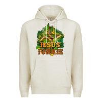 Oatmeal Heather Jesus junkie St. Patricks Day Premium Hoodie - FaDigitalArtStudio