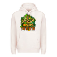 Pale Pink Jesus junkie St. Patricks Day Premium Hoodie - FaDigitalArtStudio