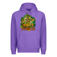 Purple Jesus junkie St. Patricks Day Premium Hoodie - FaDigitalArtStudio