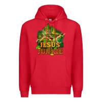 Red Jesus junkie St. Patricks Day Premium Hoodie - FaDigitalArtStudio