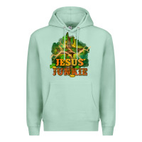 Seafoam Jesus junkie St. Patricks Day Premium Hoodie - FaDigitalArtStudio